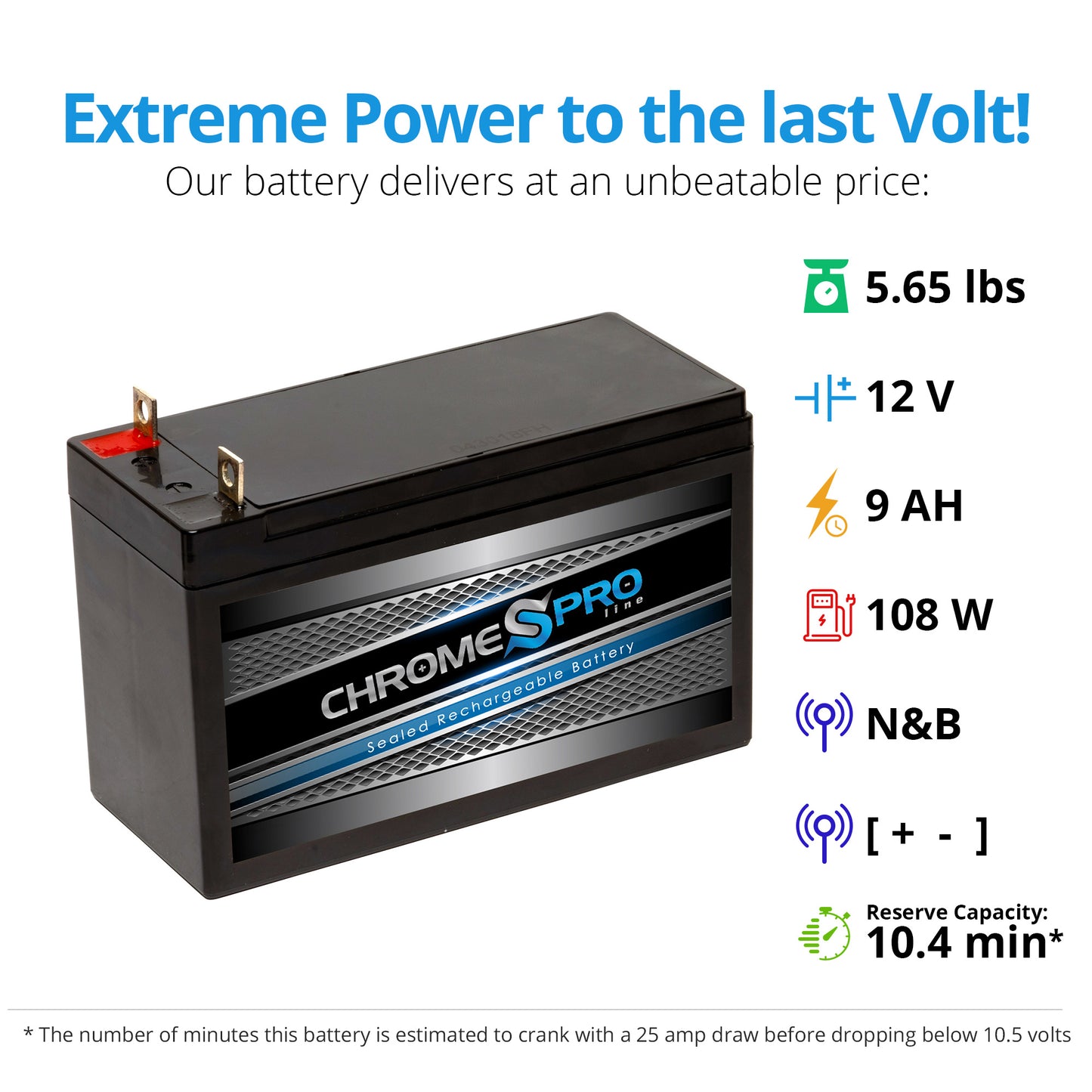 12V 9AH Sealed Lead Acid (SLA) Battery - Nut & Bole(Copy)