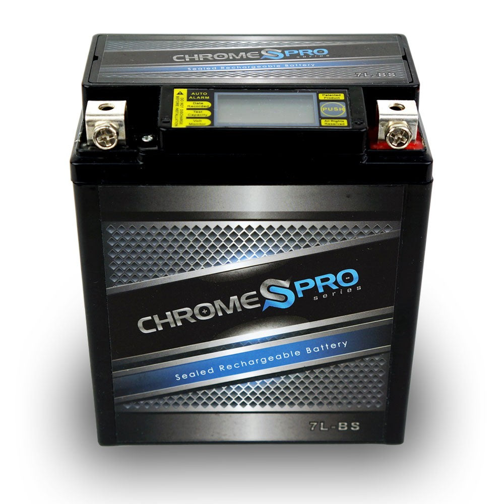 Chrome Battery Ytx9-Bs High Performance Power Sports Battery