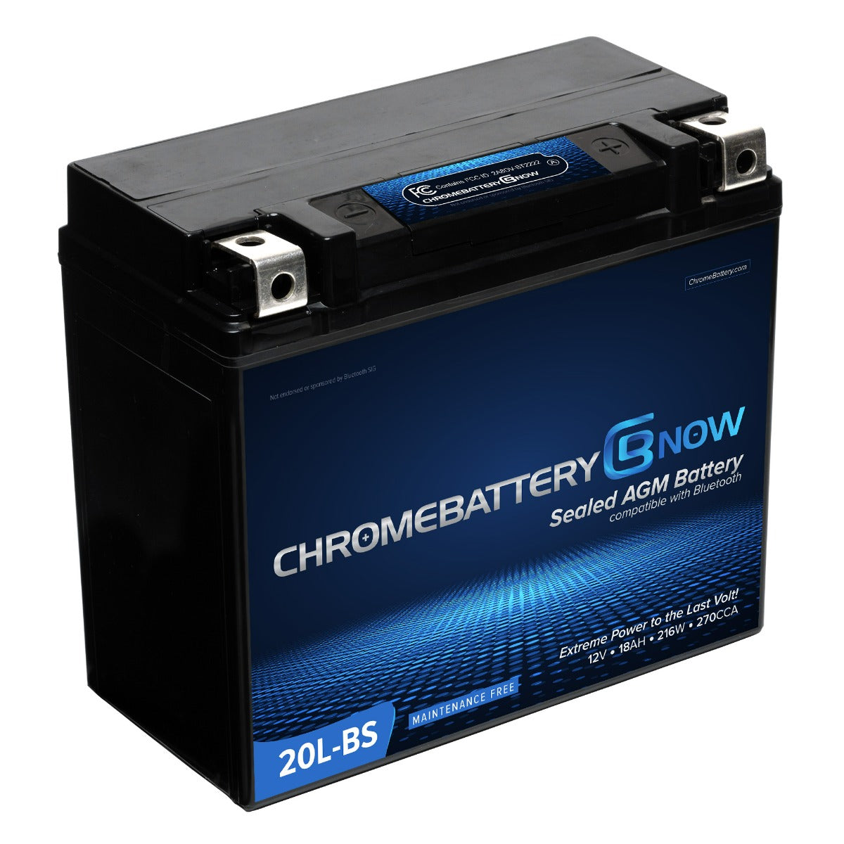 Ytx20l Bs Intelligent Bluetooth Enabled Motorcycle Battery Chromeprobattery 7175